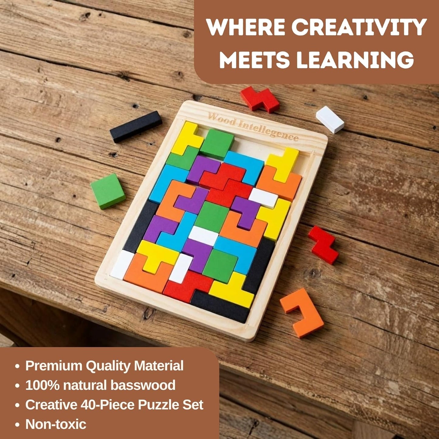 GeoBlocks™ Wooden Brain Teaser Puzzle