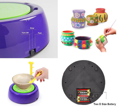 ClayCraft™ Electric Pottery Wheel Kit for Kids