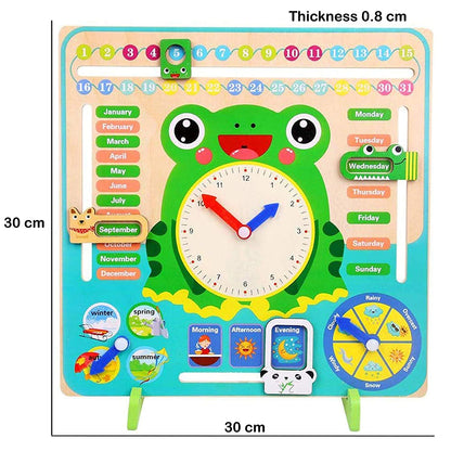 FroggyTime™ Montessori Clock and Calendar Board