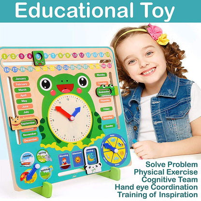FroggyTime™ Montessori Clock and Calendar Board