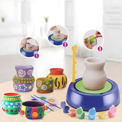 ClayCraft™ Electric Pottery Wheel Kit for Kids