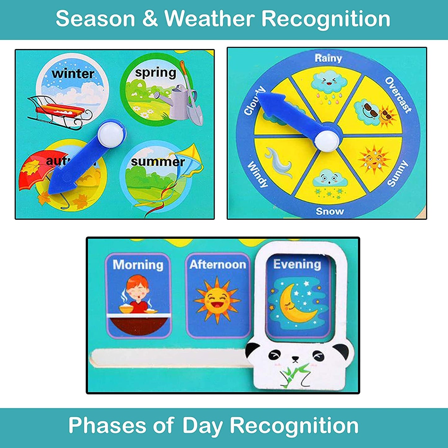 FroggyTime™ Montessori Clock and Calendar Board