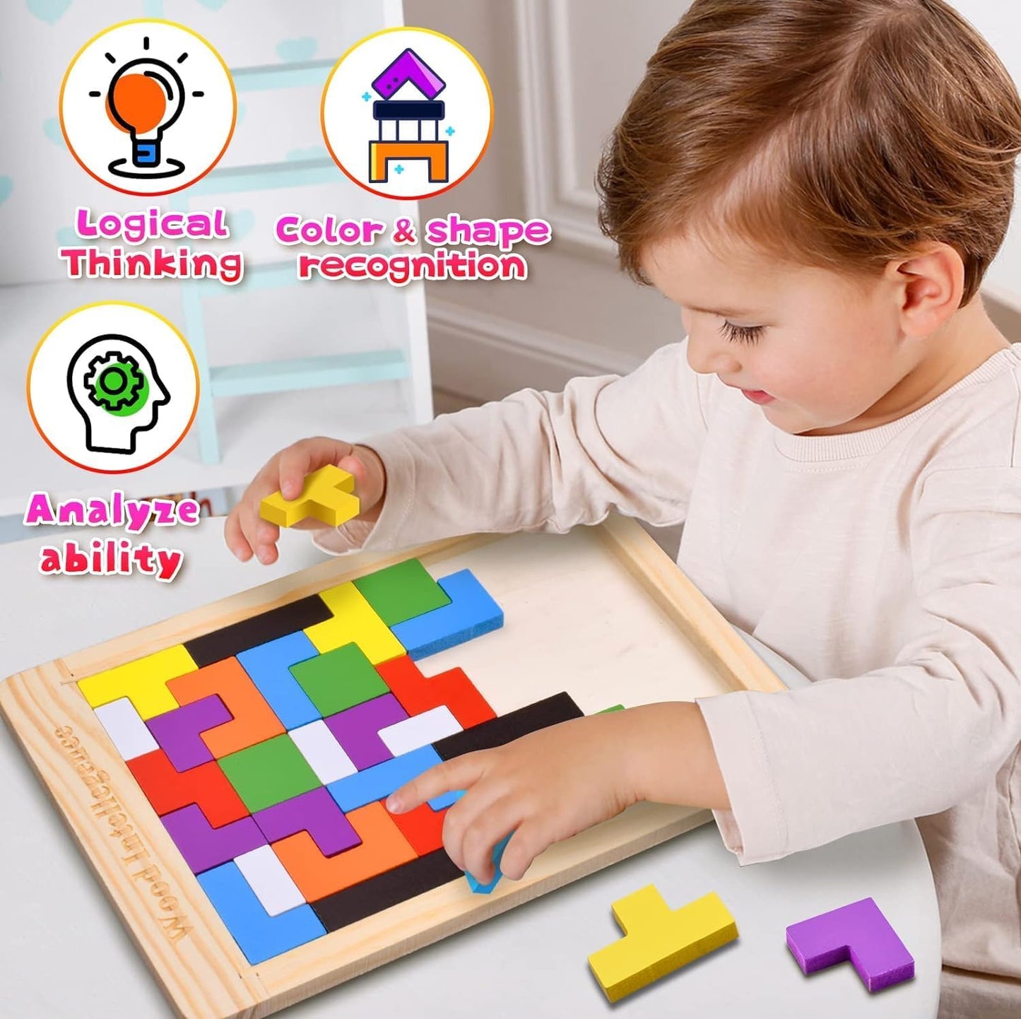 GeoBlocks™ Wooden Brain Teaser Puzzle