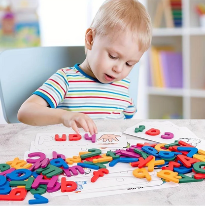 SpellQuest™ : Montessori Wooden Spelling Puzzle Game