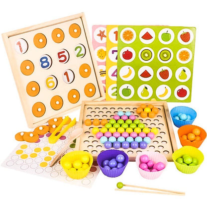 NumiPlay™ – Montessori Clip Bead Math Math & Memory Set