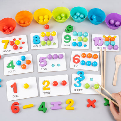 NumiPlay™ – Montessori Clip Bead Math Math & Memory Set