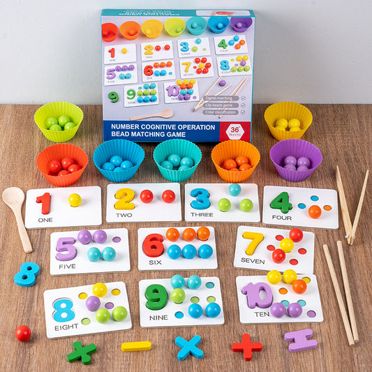 NumiPlay™ – Montessori Clip Bead Math Math & Memory Set