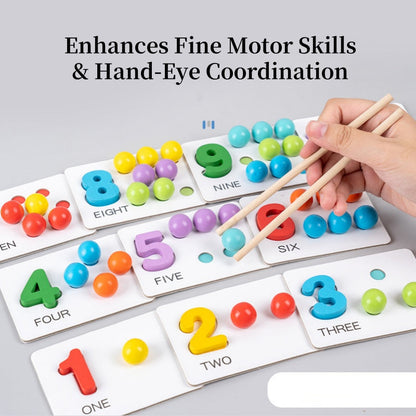 NumiPlay™ – Montessori Clip Bead Math Math & Memory Set