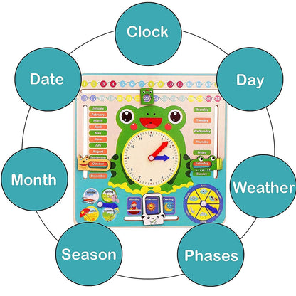 FroggyTime™ Montessori Clock and Calendar Board
