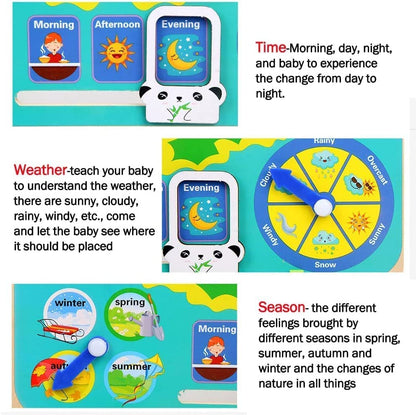 FroggyTime™ Montessori Clock and Calendar Board