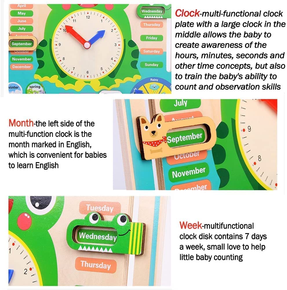 FroggyTime™ Montessori Clock and Calendar Board