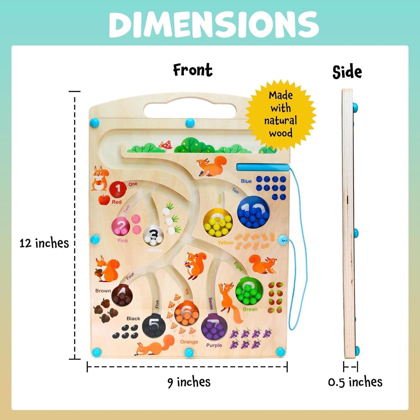 SquirrelQuest™ Magnetic Counting Maze