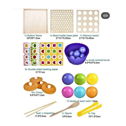 NumiPlay™ – Montessori Clip Bead Math Math & Memory Set